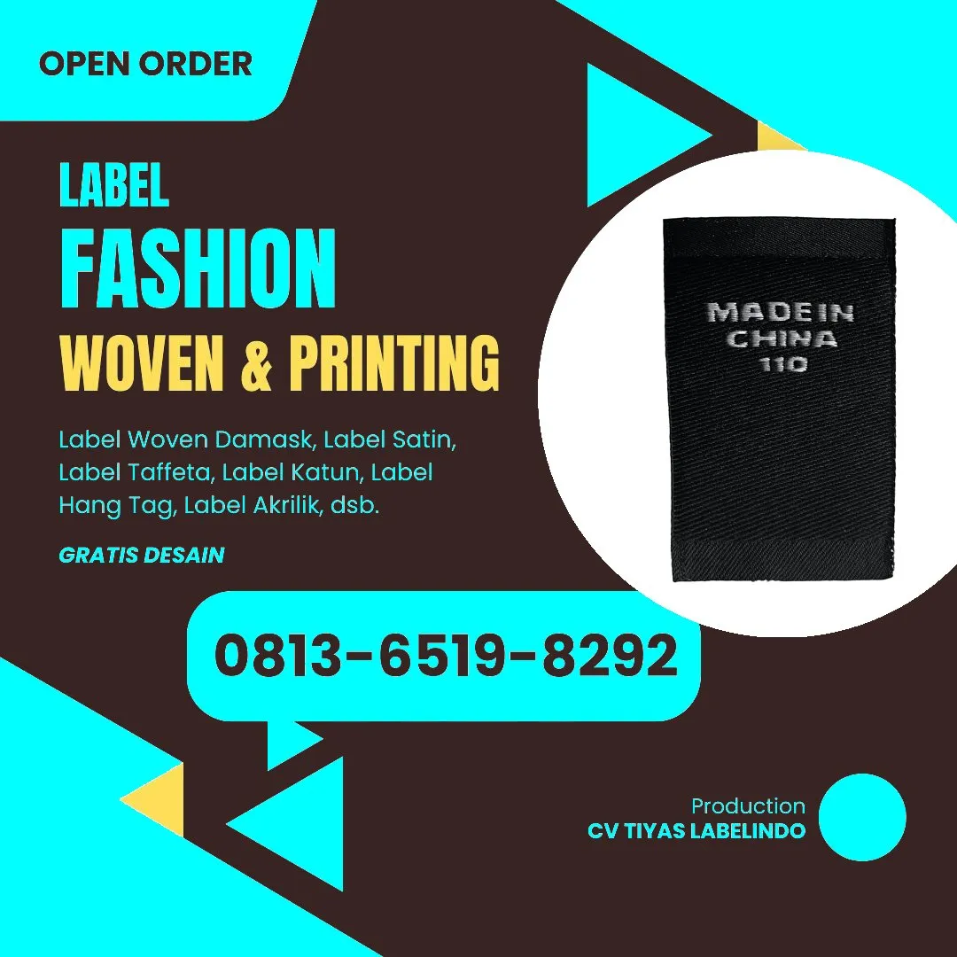 Cetak Label Baju Kendal, 0813-6519-8292 (WA)