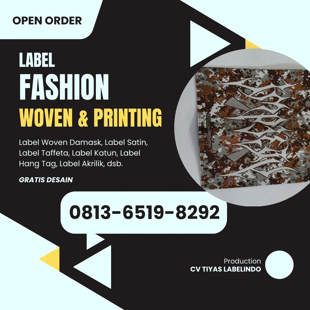 Cetak Label Baju di Klaten, Label Woven Klaten, Bikin Label Baju Klaten, Pembuatan Label Baju Klaten, Pesan Label Merk Baju Klaten Cetak Label Klaten, Label Baju Terdekat Klaten
