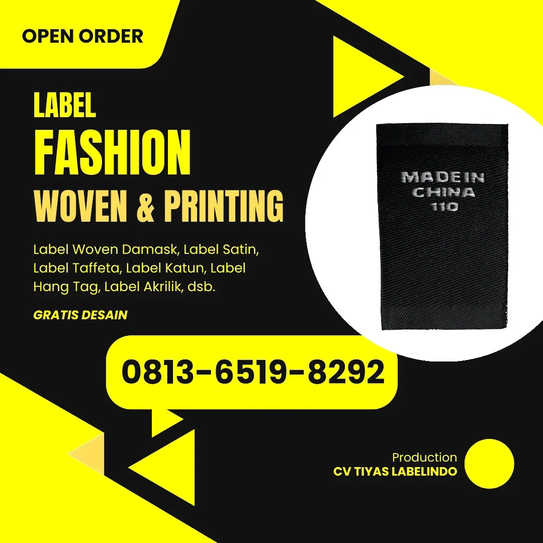 Cetak Label Baju Kudus, 0813-6519-8292 (WA)