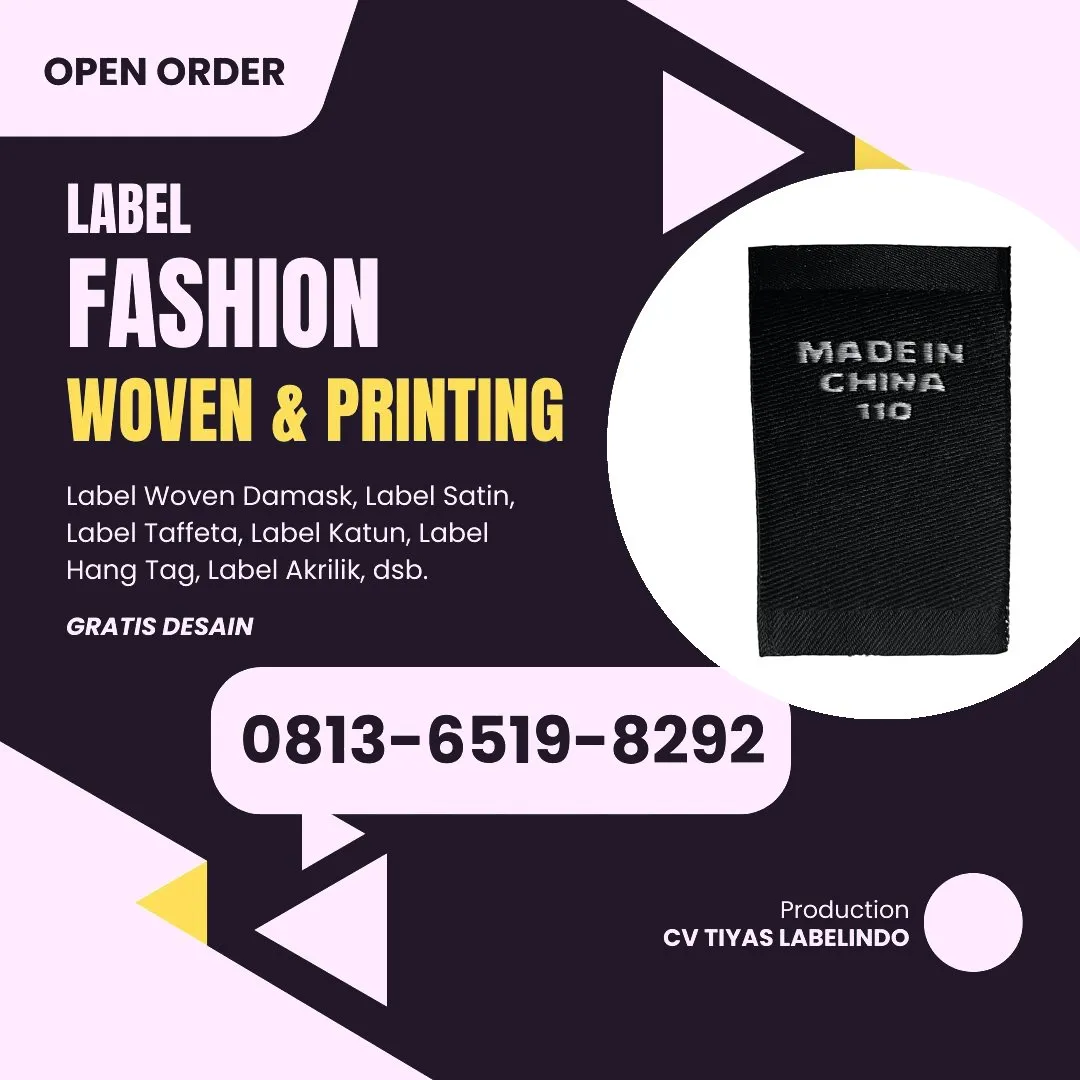 Cetak Label Baju di Magelang, Label Woven Magelang, Bikin Label Baju Magelang, Pembuatan Label Baju Magelang, Pesan Label Merk Baju Magelang Cetak Label Magelang, Label Baju Terdekat Magelang