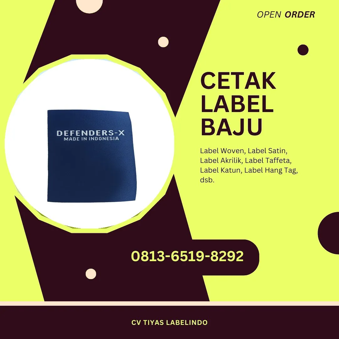 Cetak Label Baju Purbalingga, 0813-6519-8292 (WA)