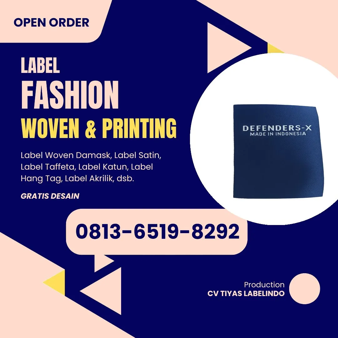 Cetak Label Baju Purworejo, 0813-6519-8292 (WA)