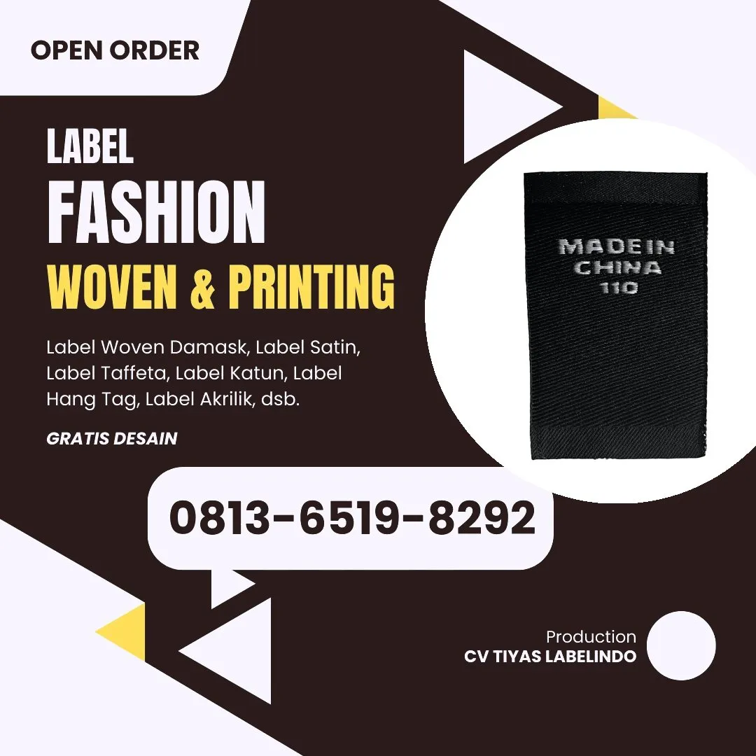 Cetak Label Baju Sukoharjo, 0813-6519-8292 (WA)
