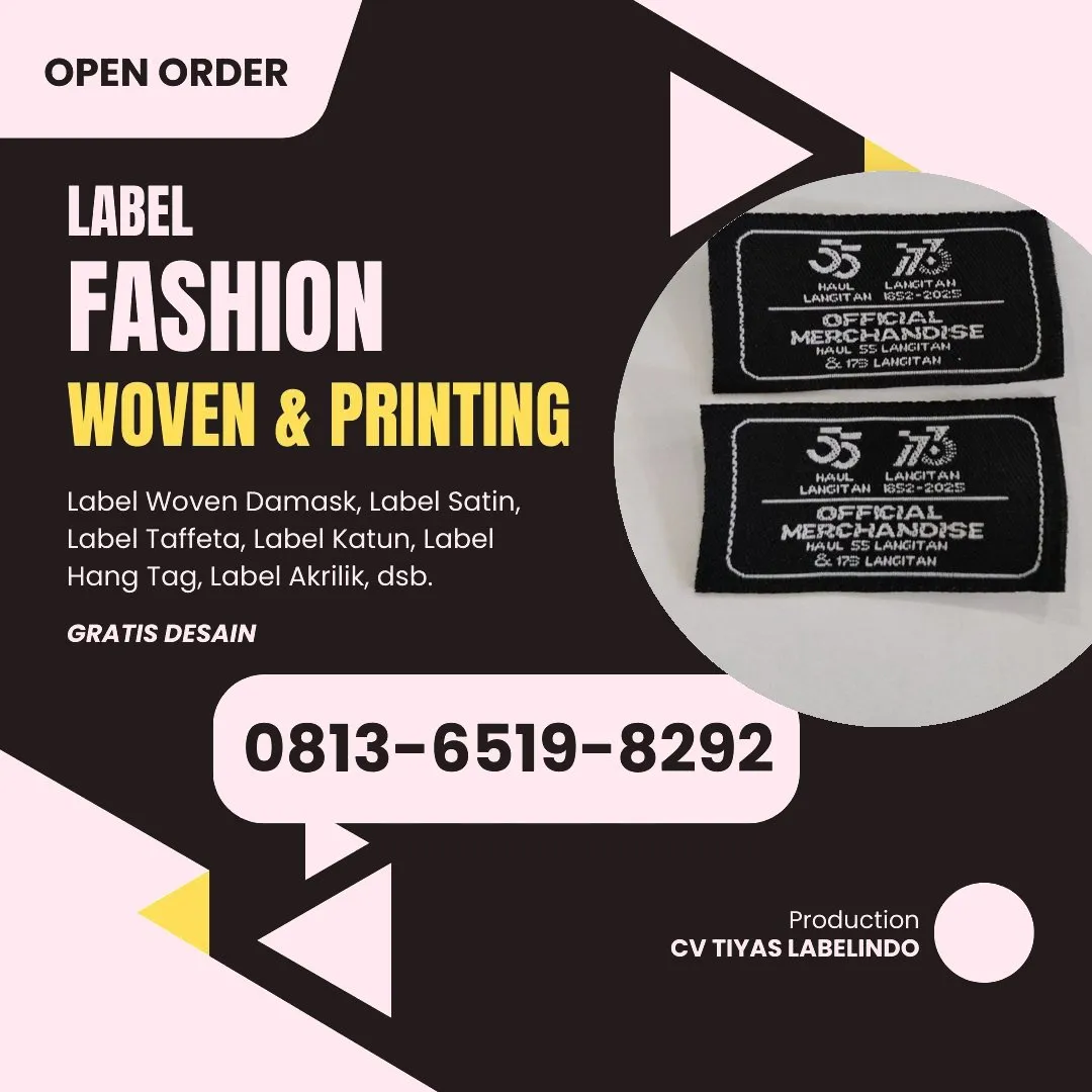 Cetak Label Baju Temanggung, 0813-6519-8292 (WA)