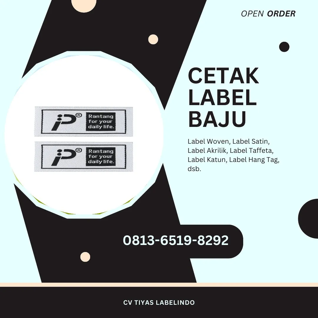 Cetak Label Baju Wonogiri, 0813-6519-8292 (WA)