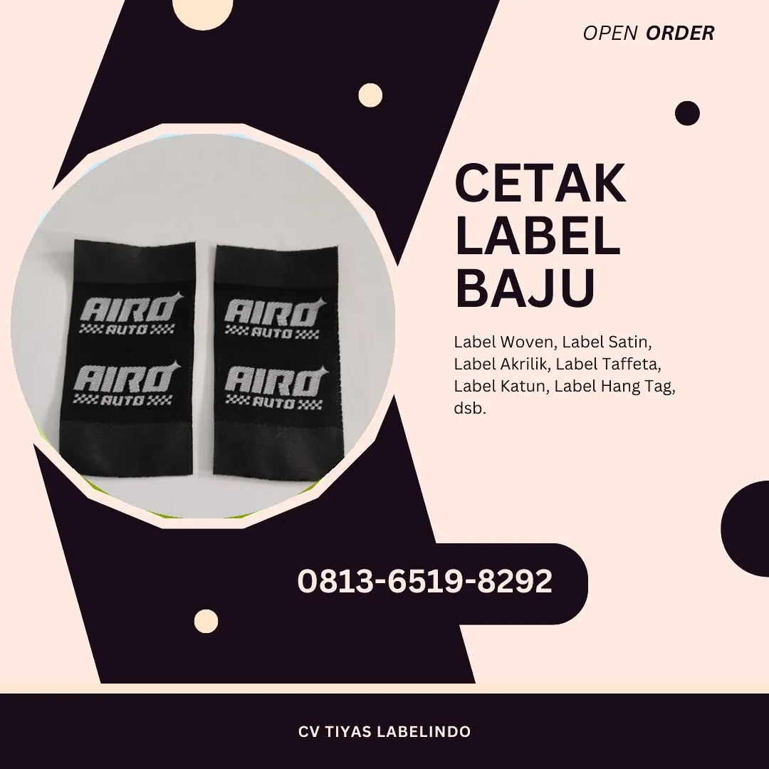 Cetak Label Baju Salatiga, 0813-6519-8292 (WA)