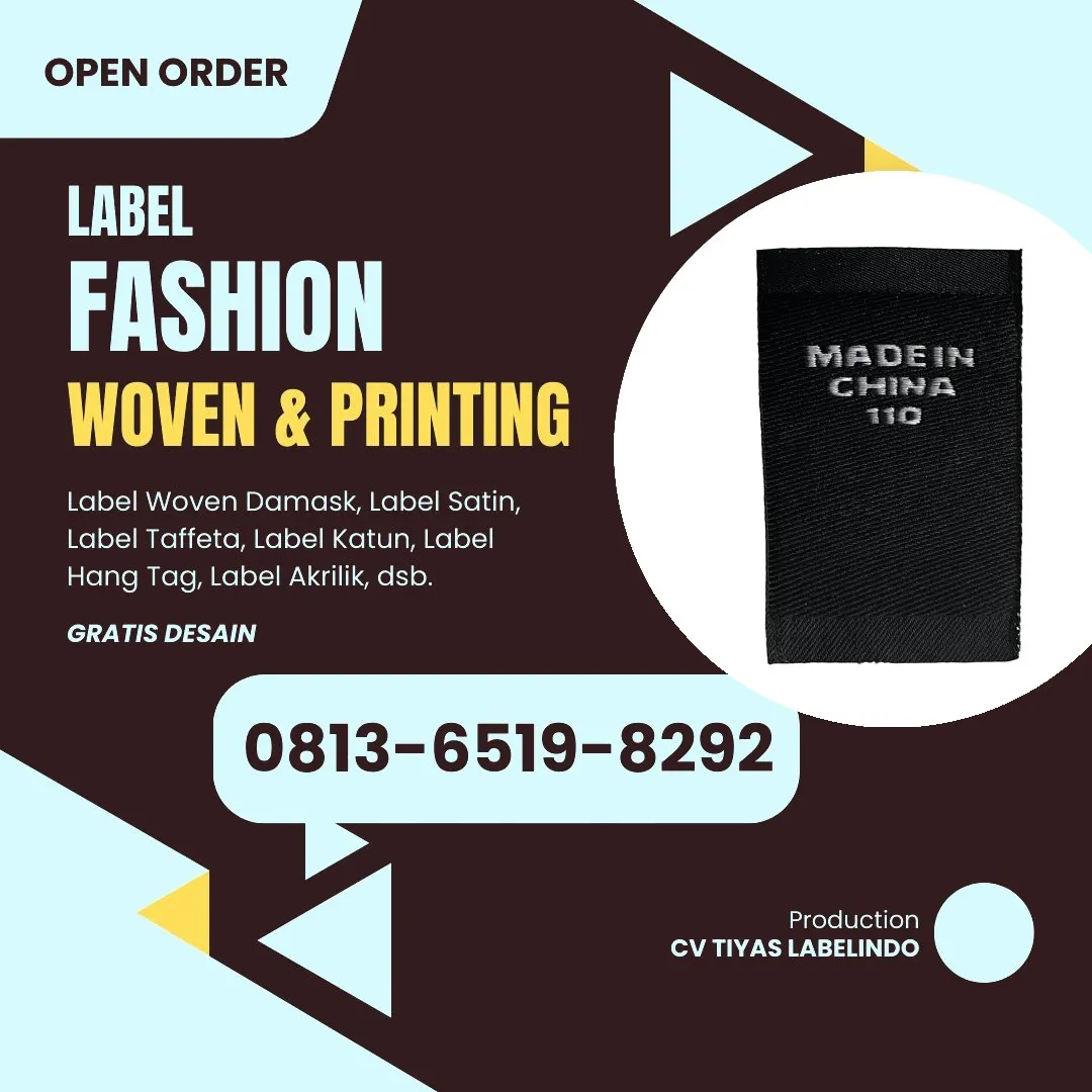 Cetak Label Baju Purwodadi, 0813-6519-8292 (WA)