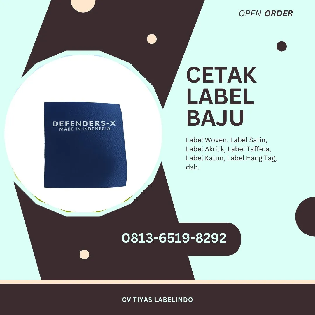 Cetak Label Baju Bandung, 0813-6519-8292 (WA)