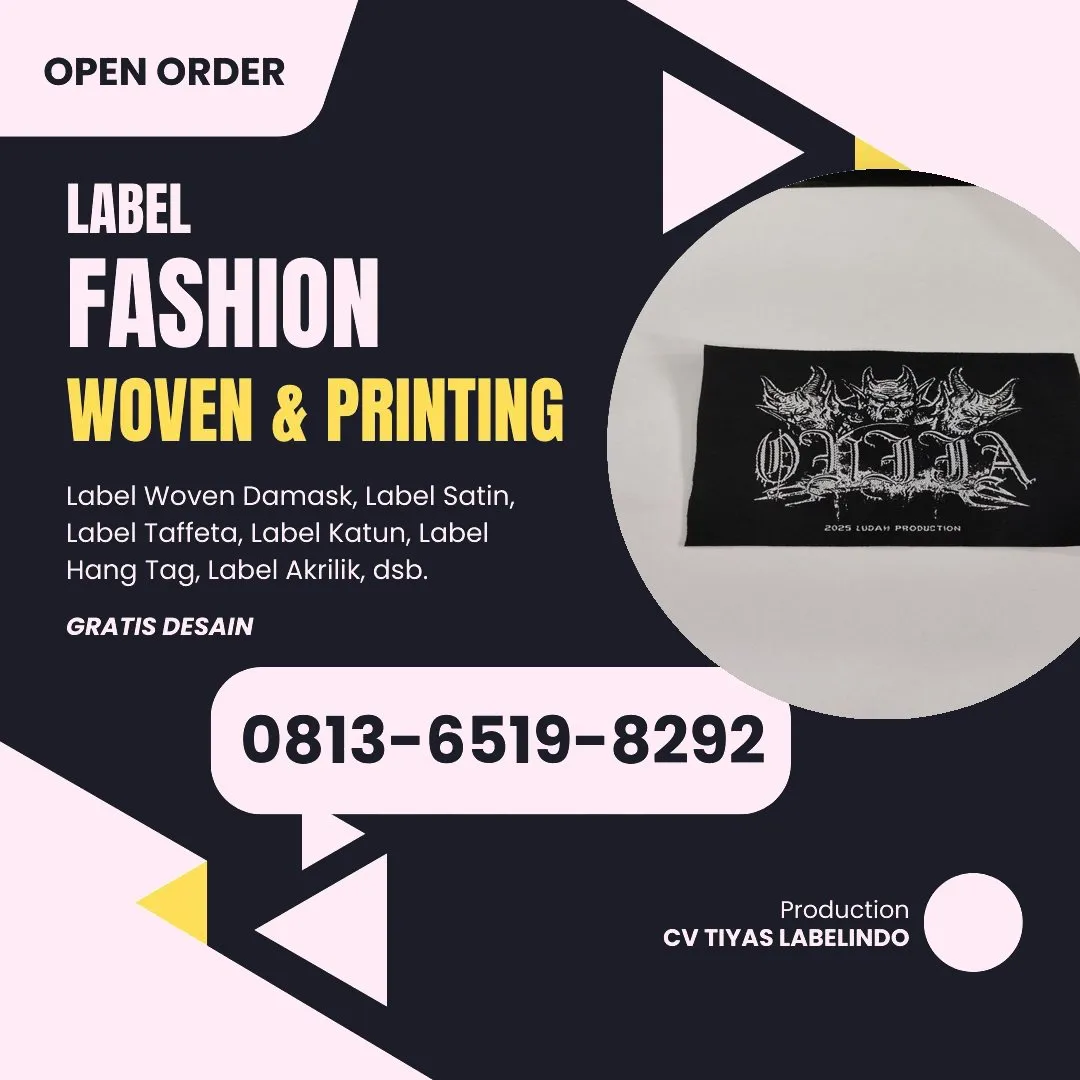 Cetak Label Baju Bandung Barat, 0813-6519-8292 (WA)