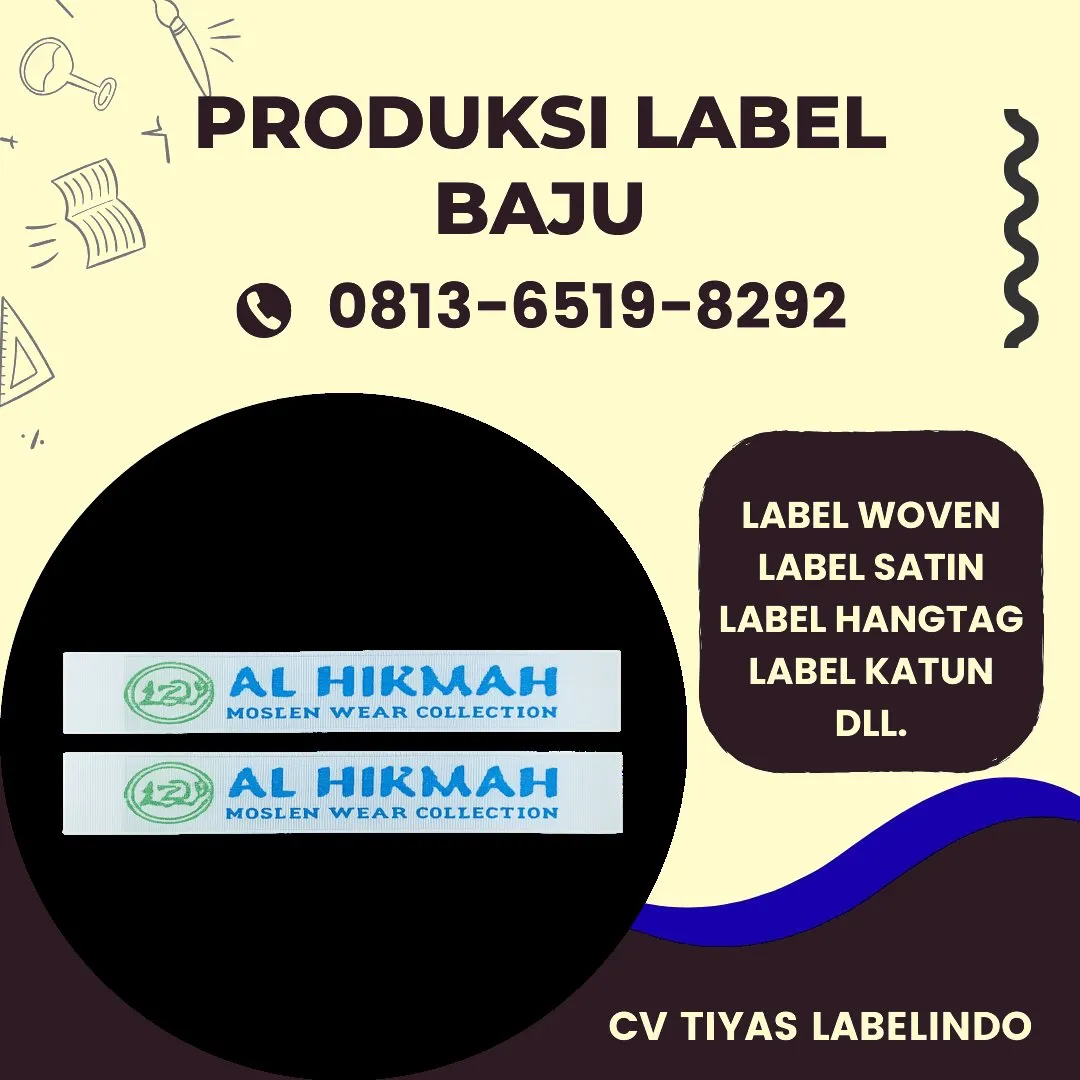 Cetak Label Baju di Bogor, Label Woven Bogor, Bikin Label Baju Bogor, Pembuatan Label Baju Bogor, Pesan Label Merk Baju Bogor Cetak Label Bogor, Label Baju Terdekat Bogor