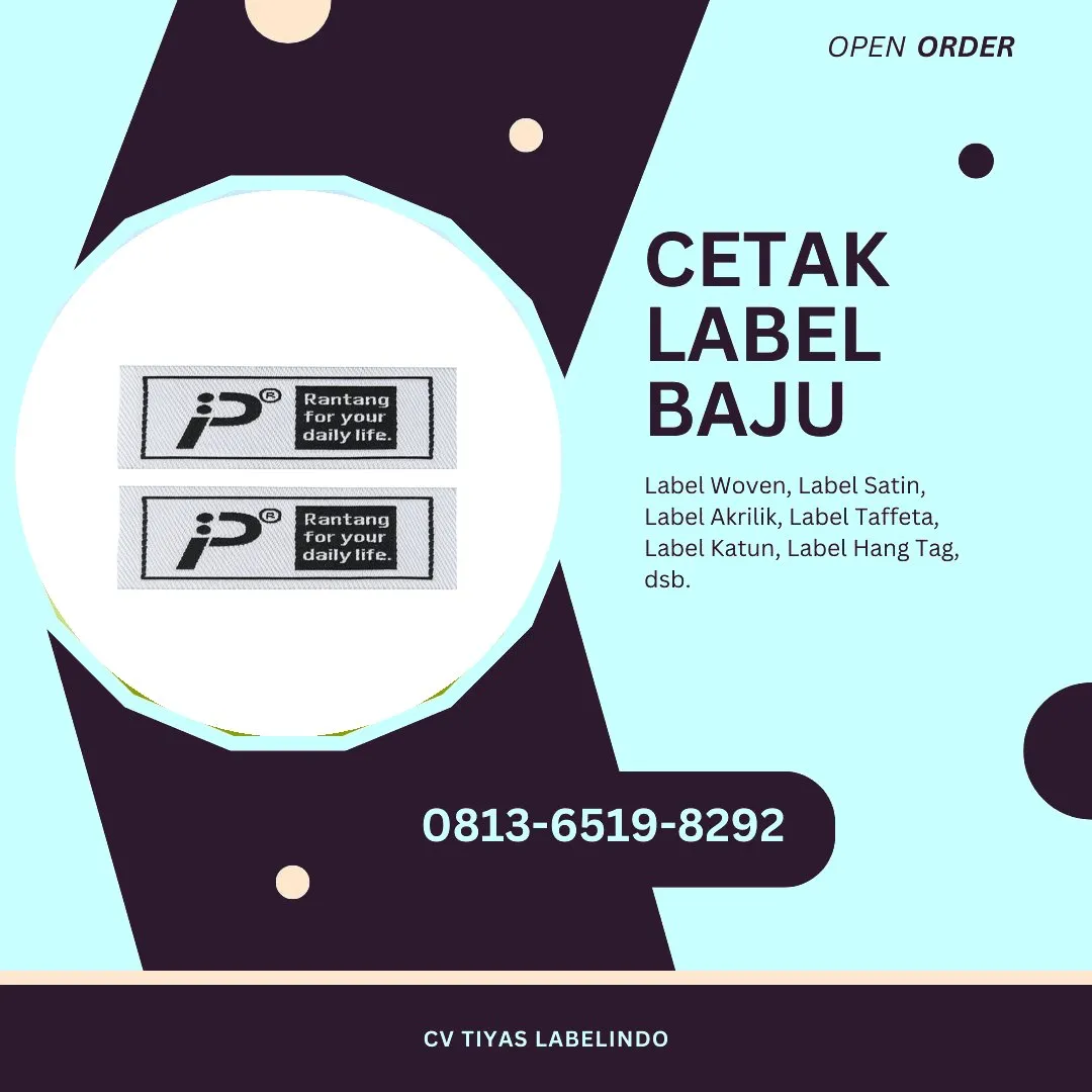 Cetak Label Baju Ciamis, 0813-6519-8292 (WA)