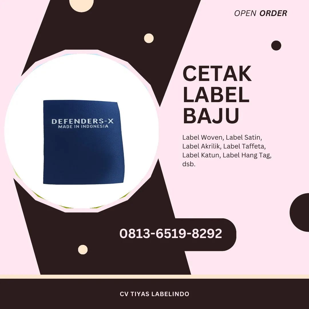 Cetak Label Baju Cirebon, 0813-6519-8292 (WA)