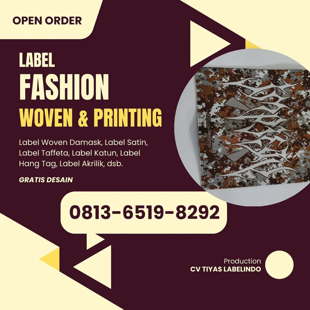Cetak Label Baju di Cirebon, Label Woven Cirebon, Bikin Label Baju Cirebon, Pembuatan Label Baju Cirebon, Pesan Label Merk Baju Cirebon Cetak Label Cirebon, Label Baju Terdekat Cirebon