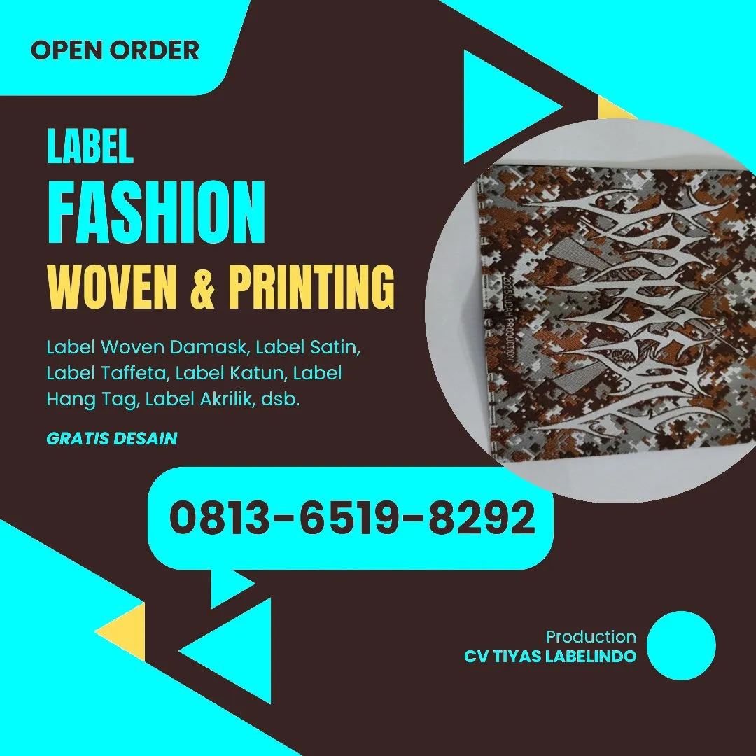 Cetak Label Baju Karawang, 0813-6519-8292 (WA)