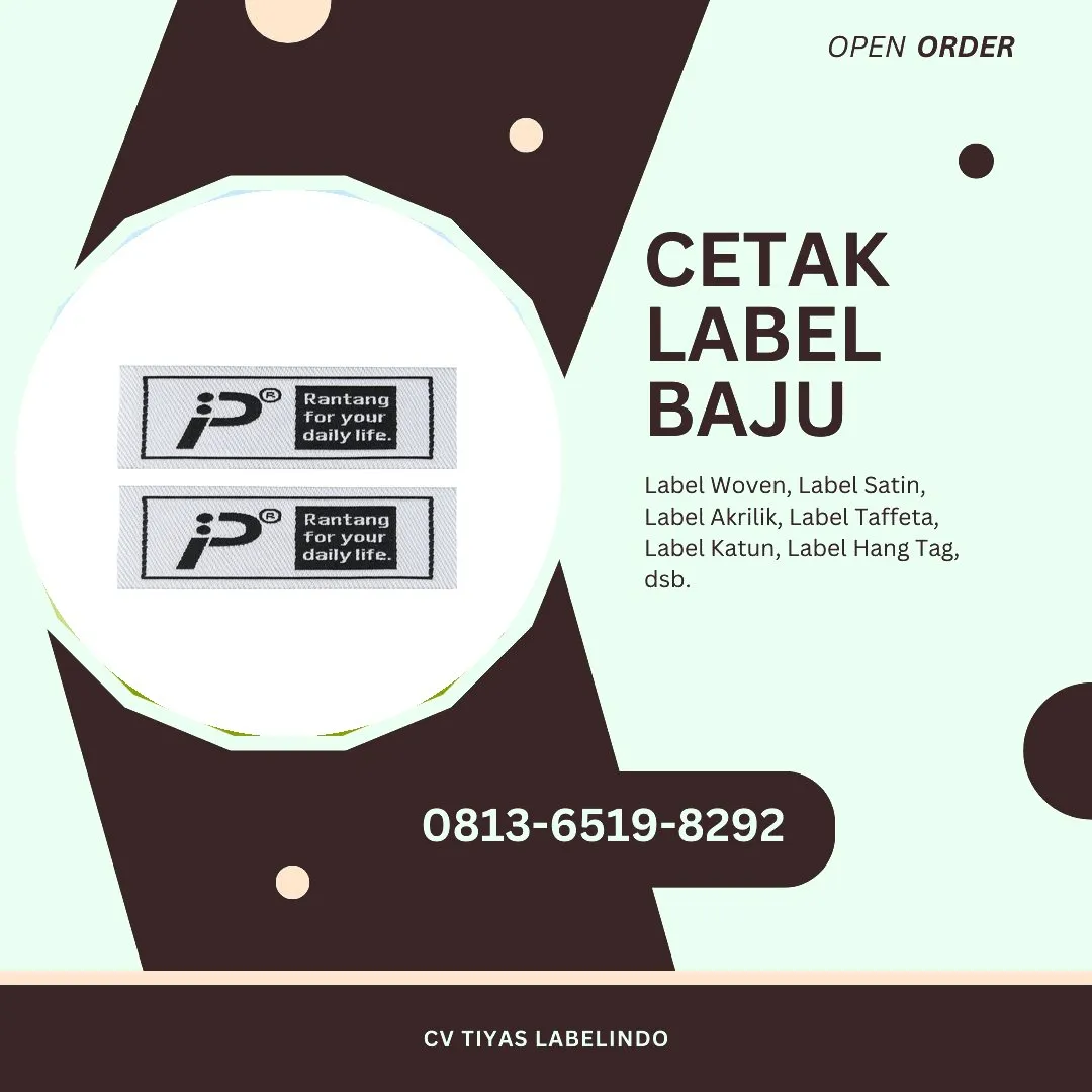 Cetak Label Baju Pangandaran, 0813-6519-8292 (WA)