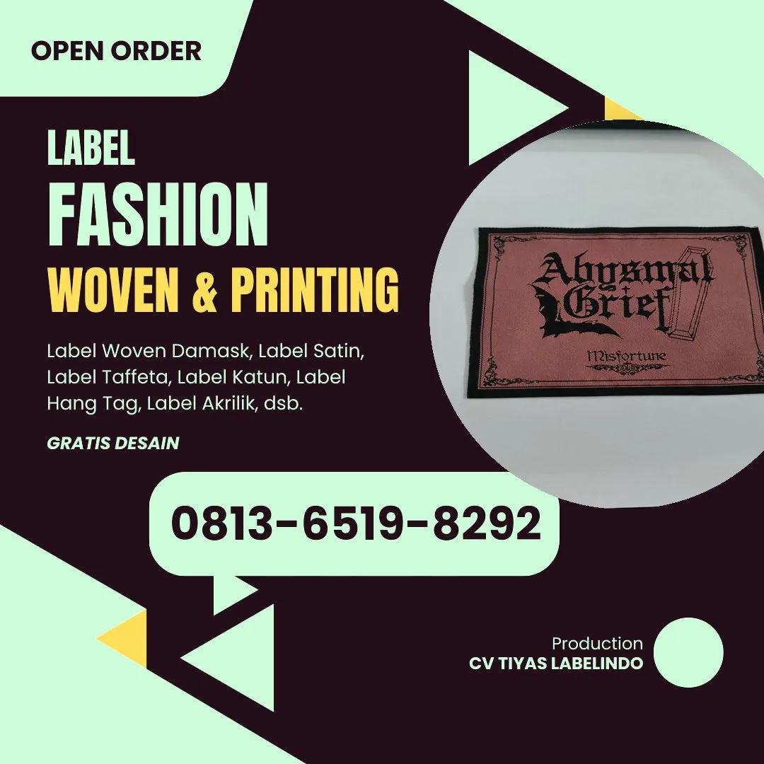 Cetak Label Baju di Sumedang, Label Woven Sumedang, Bikin Label Baju Sumedang, Pembuatan Label Baju Sumedang, Pesan Label Merk Baju Sumedang Cetak Label Sumedang, Label Baju Terdekat Sumedang