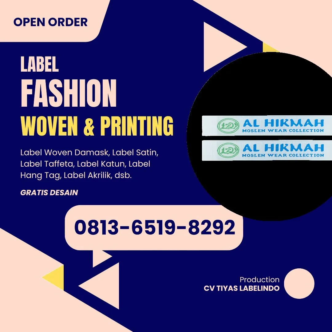 Cetak Label Baju Tasikmalaya, 0813-6519-8292 (WA)