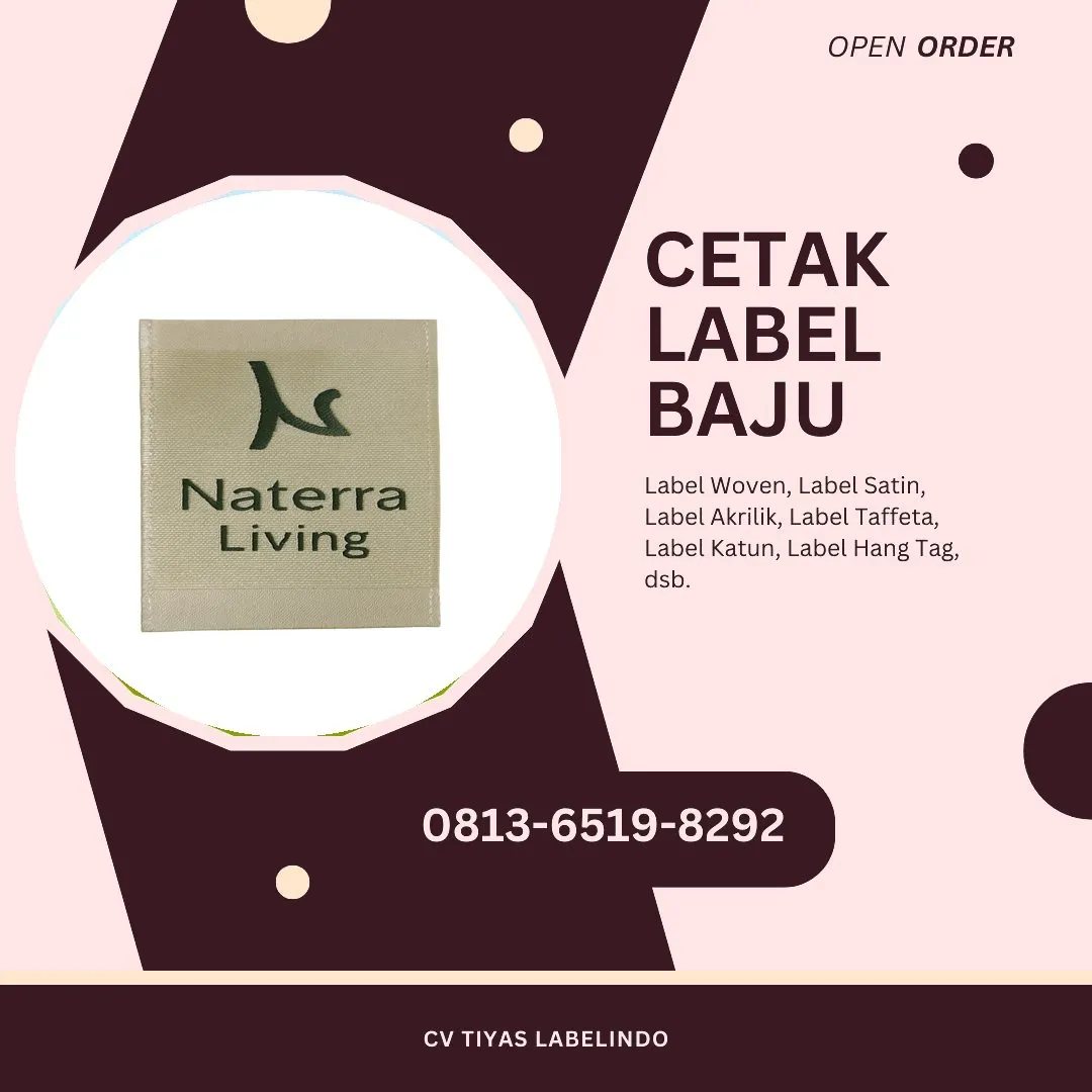 Cetak Label Baju Jakarta Selatan, 0813-6519-8292 (WA)