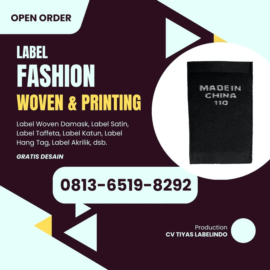 Cetak Label Baju di Jakarta Utara, Label Woven Jakarta Utara, Bikin Label Baju Jakarta Utara, Pembuatan Label Baju Jakarta Utara, Pesan Label Merk Baju Jakarta Utara Cetak Label Jakarta Utara, Label Baju Terdekat Jakarta Utara