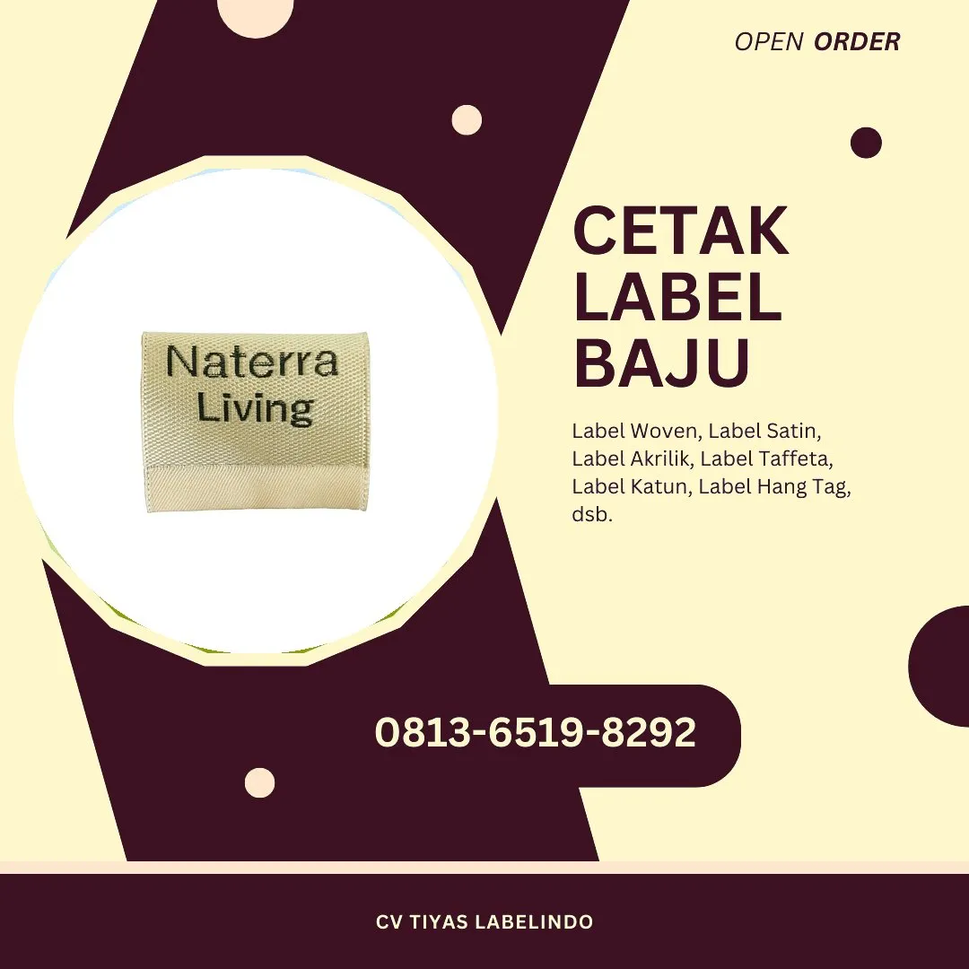 Cetak Label Baju Kembangan, 0813-6519-8292 (WA)