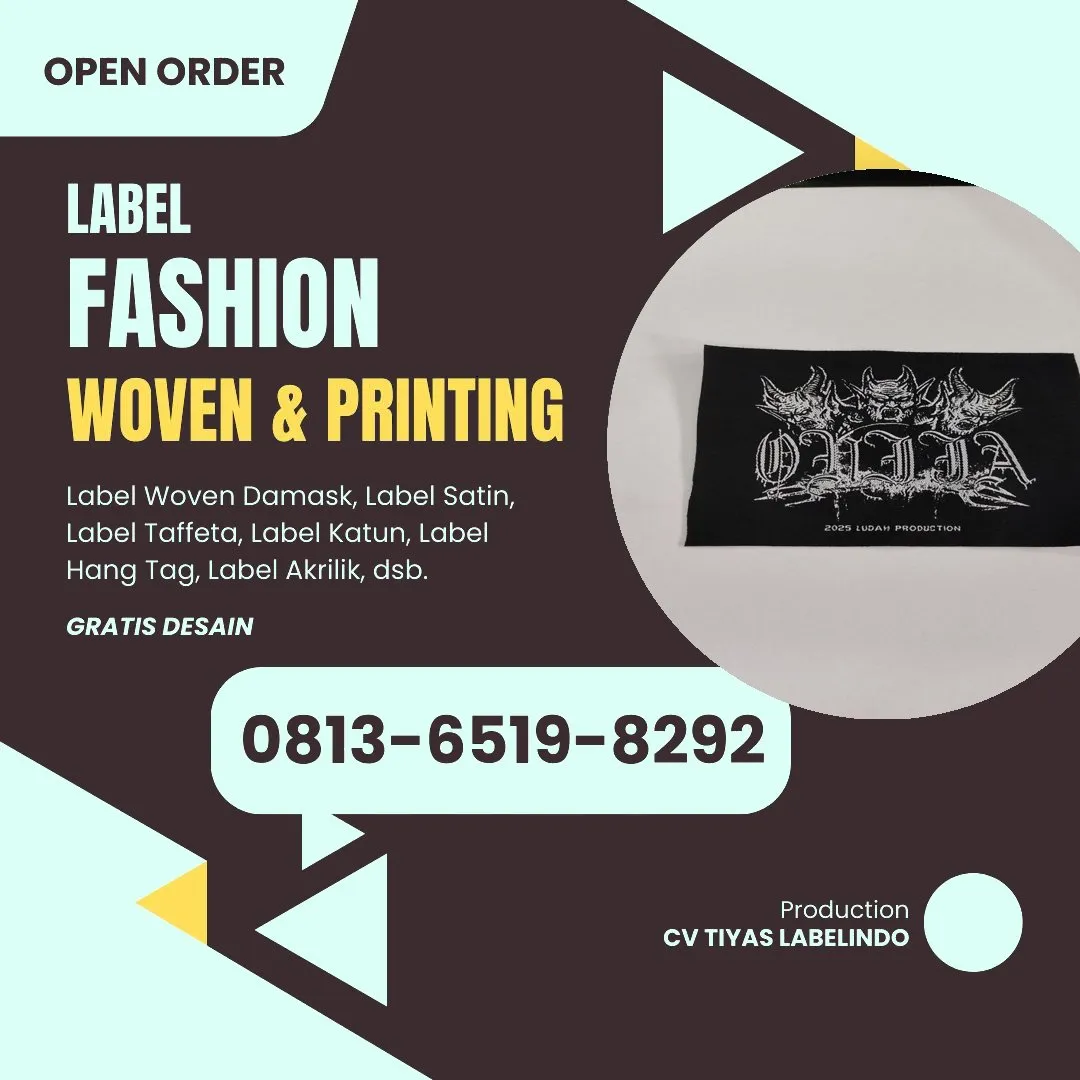 Cetak Label Baju di Pandeglang, Label Woven Pandeglang, Bikin Label Baju Pandeglang, Pembuatan Label Baju Pandeglang, Pesan Label Merk Baju Pandeglang Cetak Label Pandeglang, Label Baju Terdekat Pandeglang