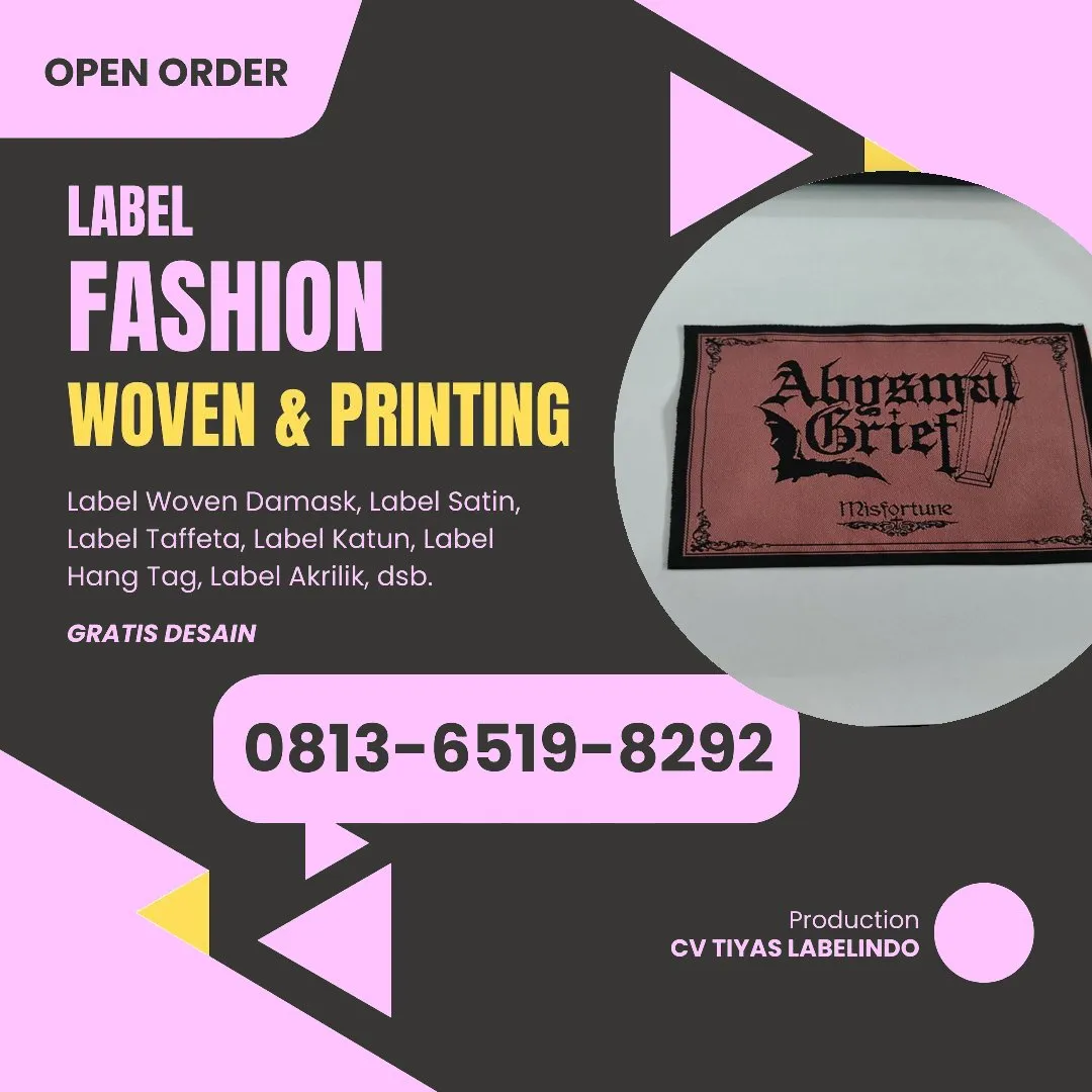 Cetak Label Baju Serang, 0813-6519-8292 (WA)