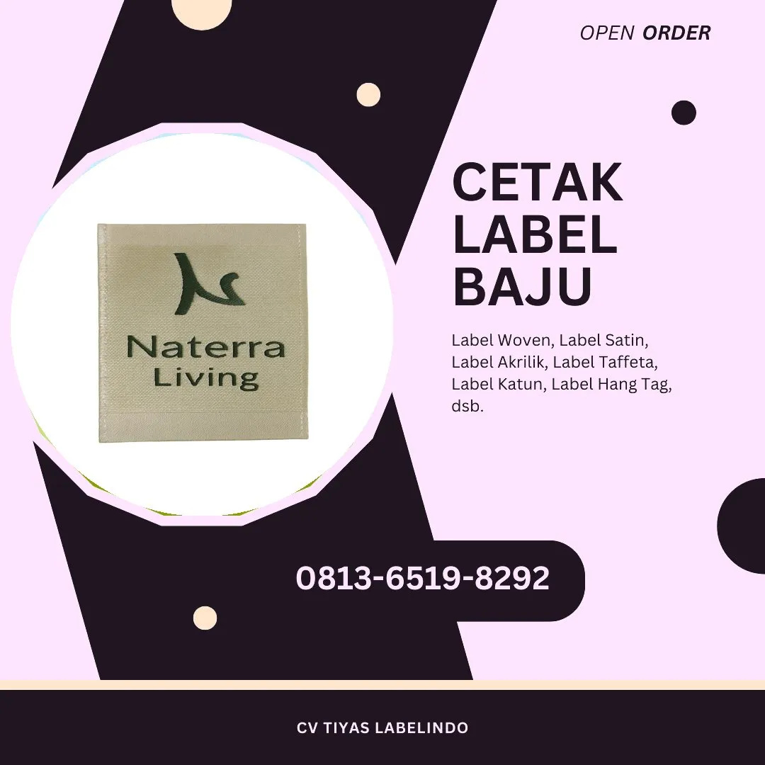 Cetak Label Baju Tangerang Selatan, 0813-6519-8292 (WA)