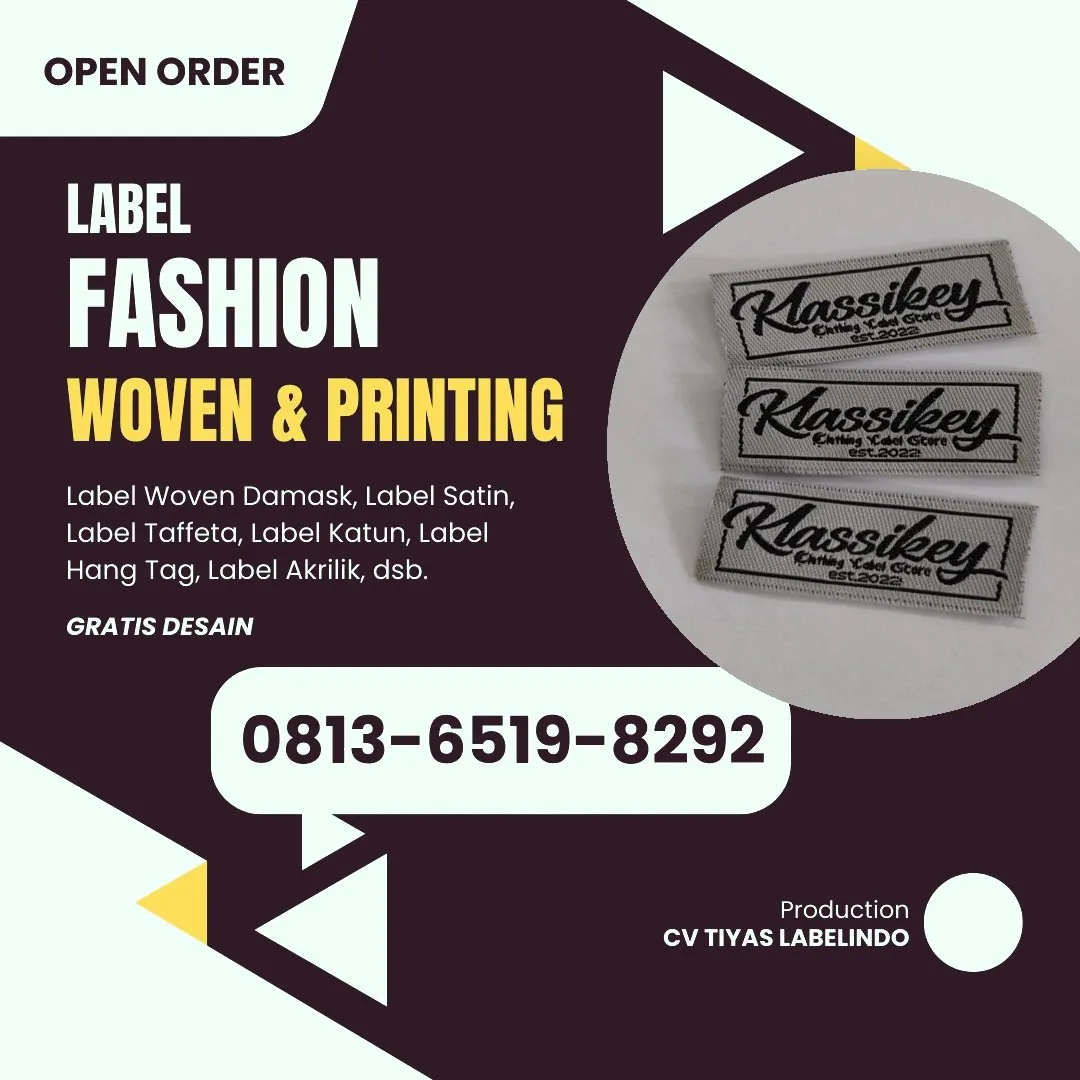 Cetak Label Baju di Tangerang Selatan, Label Woven Tangerang Selatan, Bikin Label Baju Tangerang Selatan, Pembuatan Label Baju Tangerang Selatan, Pesan Label Merk Baju Tangerang Selatan Cetak Label Tangerang Selatan, Label Baju Terdekat Tangerang Selatan