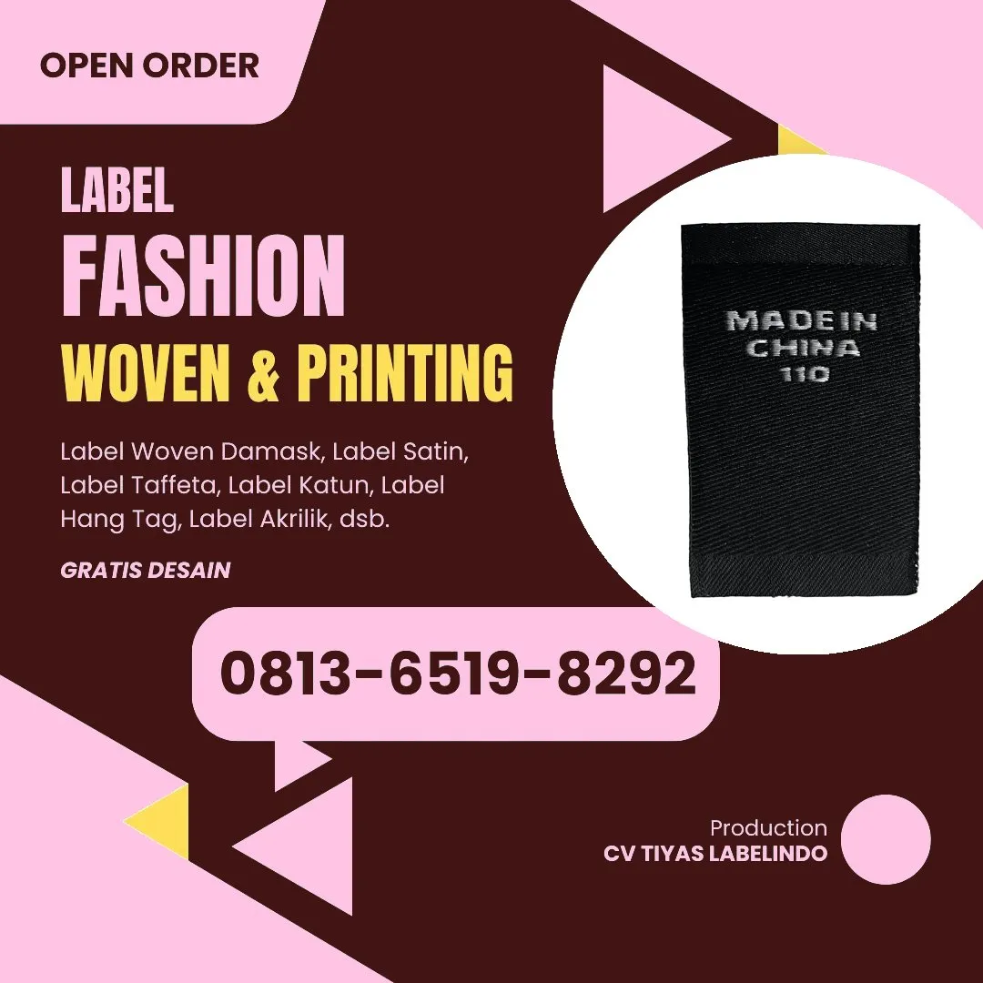 Cetak Label Baju Tigaraksa, 0813-6519-8292 (WA)