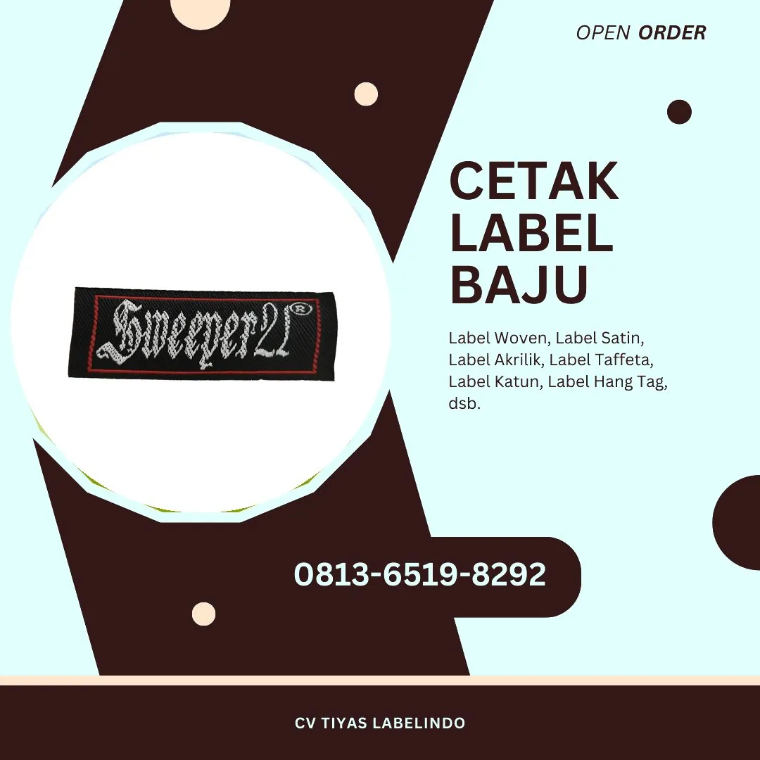 Cetak Label Baju Ciputat, 0813-6519-8292 (WA)