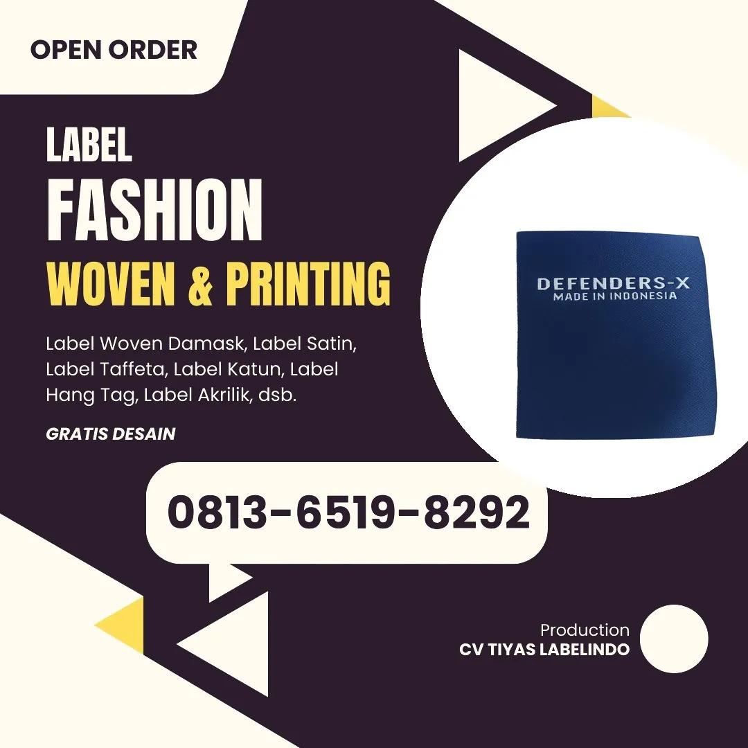 Cetak Label Baju di Sleman, Label Woven Sleman, Bikin Label Baju Sleman, Pembuatan Label Baju Sleman, Pesan Label Merk Baju Sleman Cetak Label Sleman, Label Baju Terdekat Sleman