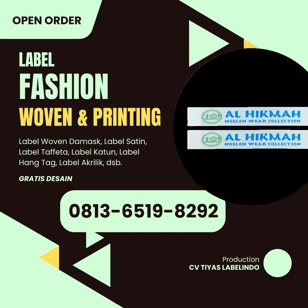 Cetak Label Baju Gianyar Bali, 0813-6519-8292 (WA)