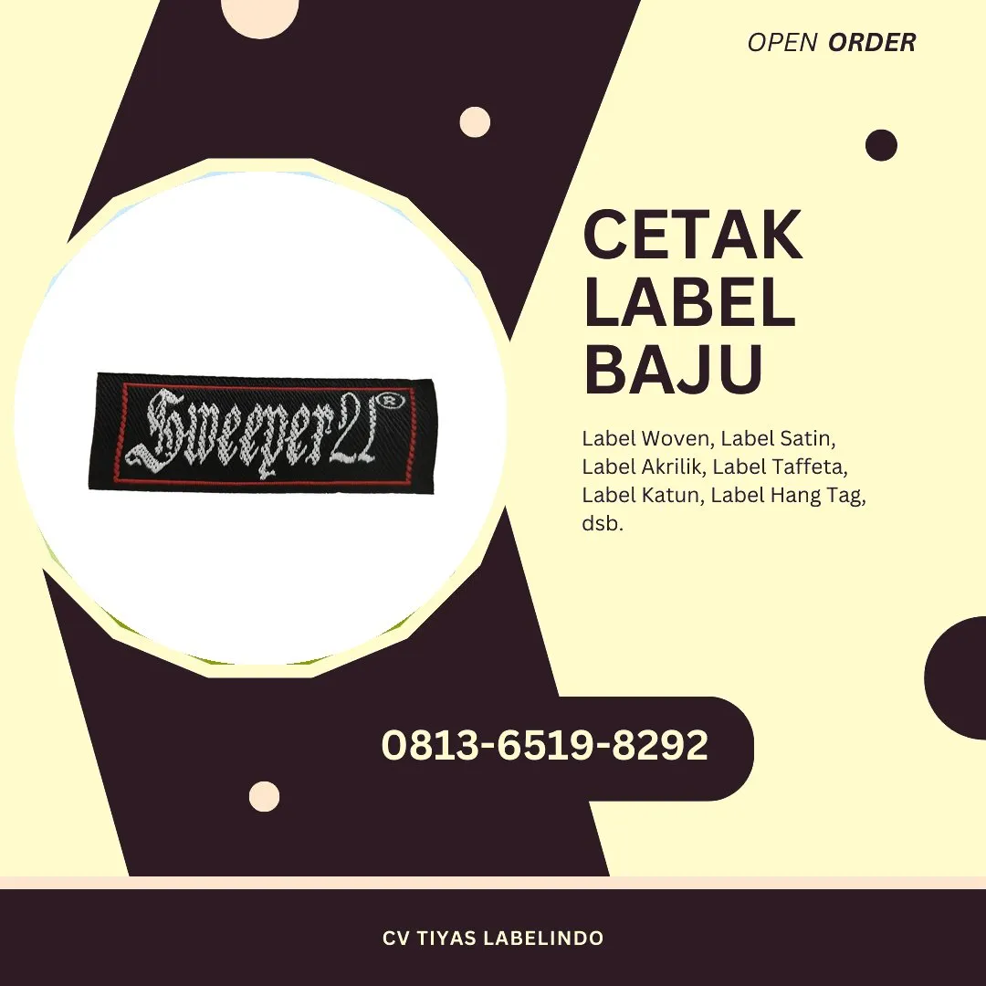 Cetak Label Baju Denpasar Bali, 0813-6519-8292 (WA)