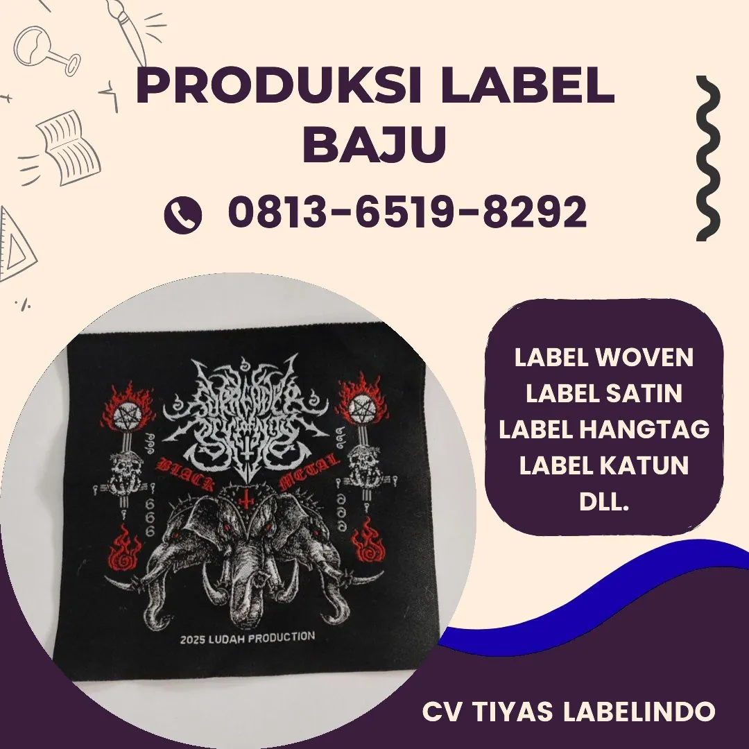 Cetak Label Baju di Bangka, Label Woven Bangka, Bikin Label Baju Bangka, Pembuatan Label Baju Bangka, Pesan Label Merk Baju Bangka Cetak Label Bangka, Label Baju Terdekat Bangka