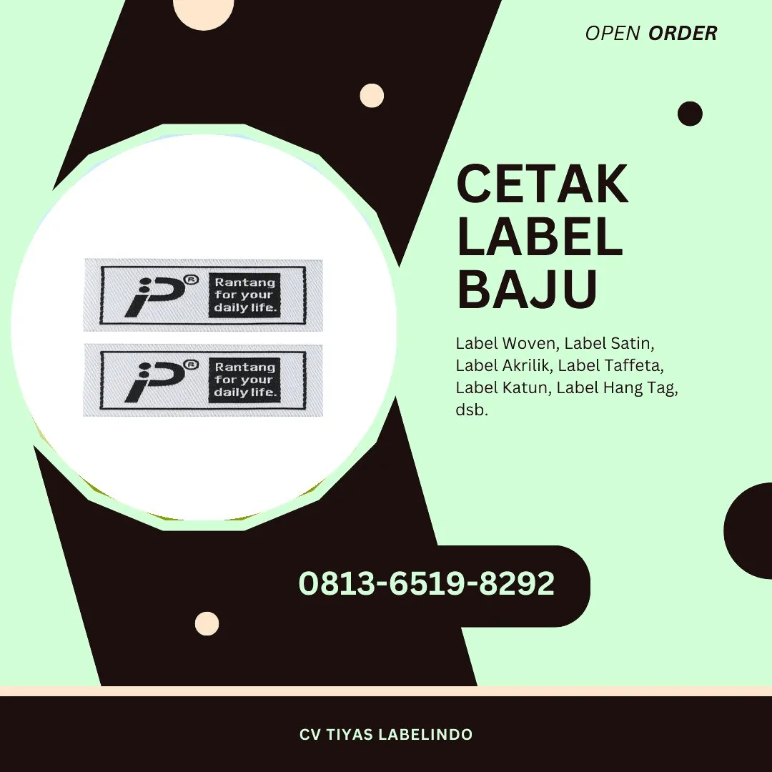 Cetak Label Baju Bangka Barat, 0813-6519-8292 (WA)