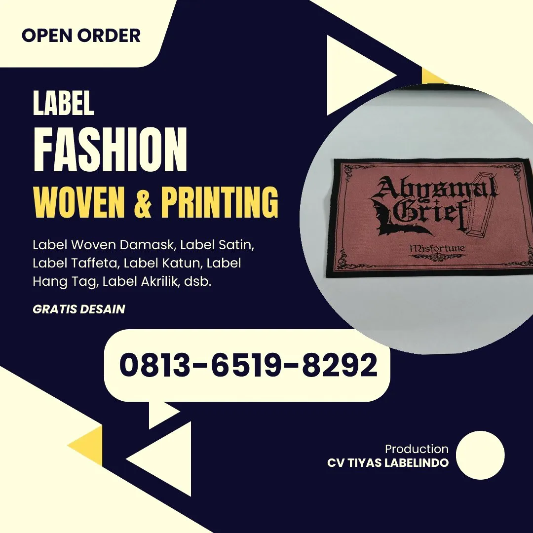 Cetak Label Baju di Belitung Timur, Label Woven Belitung Timur, Bikin Label Baju Belitung Timur, Pembuatan Label Baju Belitung Timur, Pesan Label Merk Baju Belitung Timur Cetak Label Belitung Timur, Label Baju Terdekat Belitung Timur