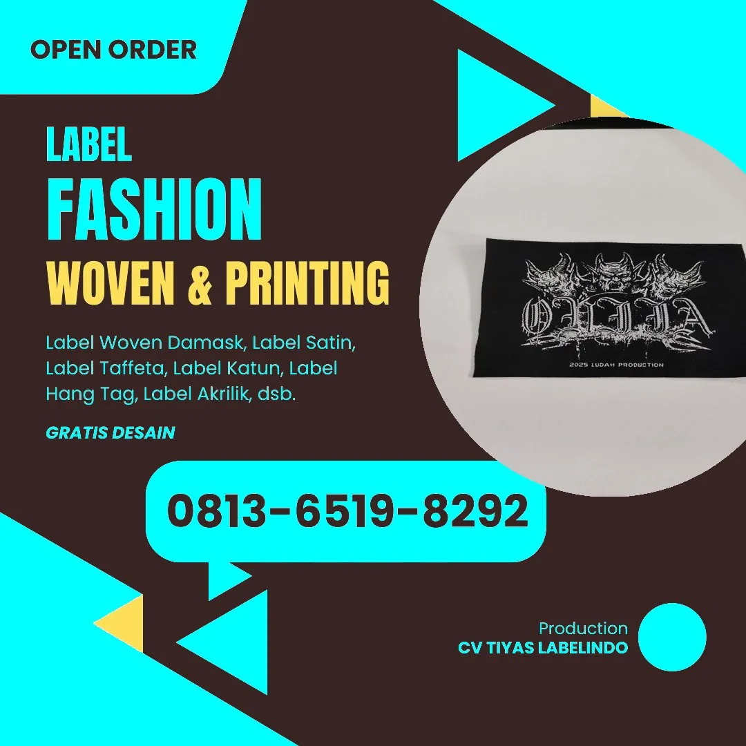 Cetak Label Baju Kaur Bengkulu, 0813-6519-8292 (WA)