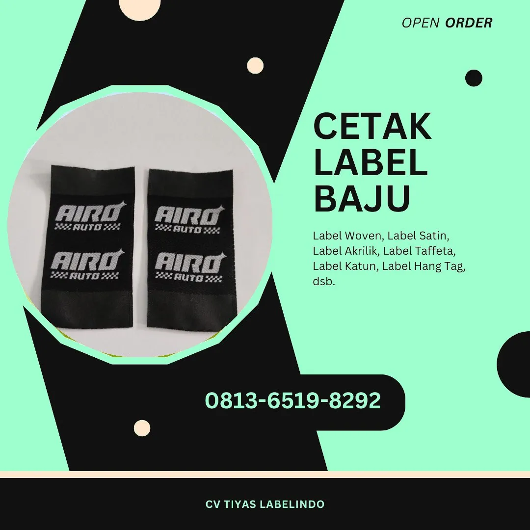 Cetak Label Baju Kepahiang Bengkulu, 0813-6519-8292 (WA)