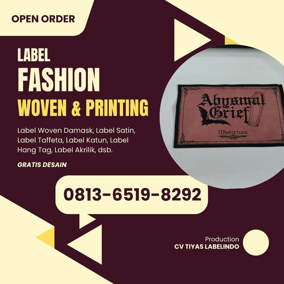 Cetak Label Baju di Kepahiang Bengkulu, Label Woven Kepahiang Bengkulu, Bikin Label Baju Kepahiang Bengkulu, Pembuatan Label Baju Kepahiang Bengkulu, Pesan Label Merk Baju Kepahiang Bengkulu Cetak Label Kepahiang Bengkulu, Label Baju Terdekat Kepahiang Bengkulu