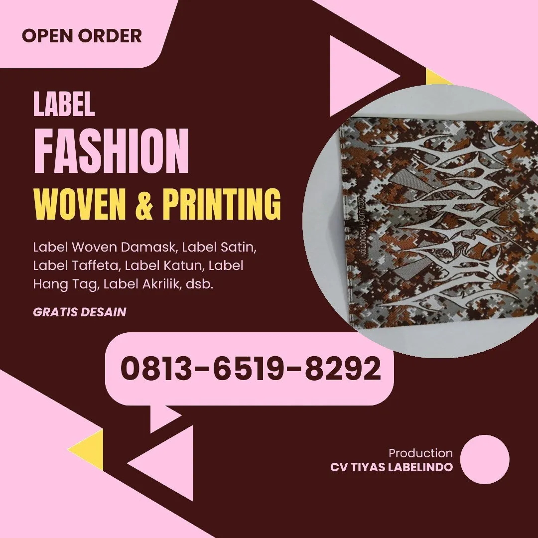 Cetak Label Baju Rejang Lebong Bengkulu, 0813-6519-8292 (WA)