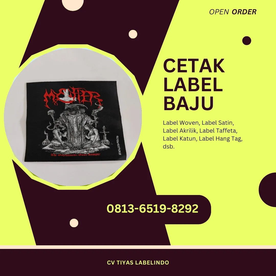 Cetak Label Baju Pohuwato Gorontalo, 0813-6519-8292 (WA)