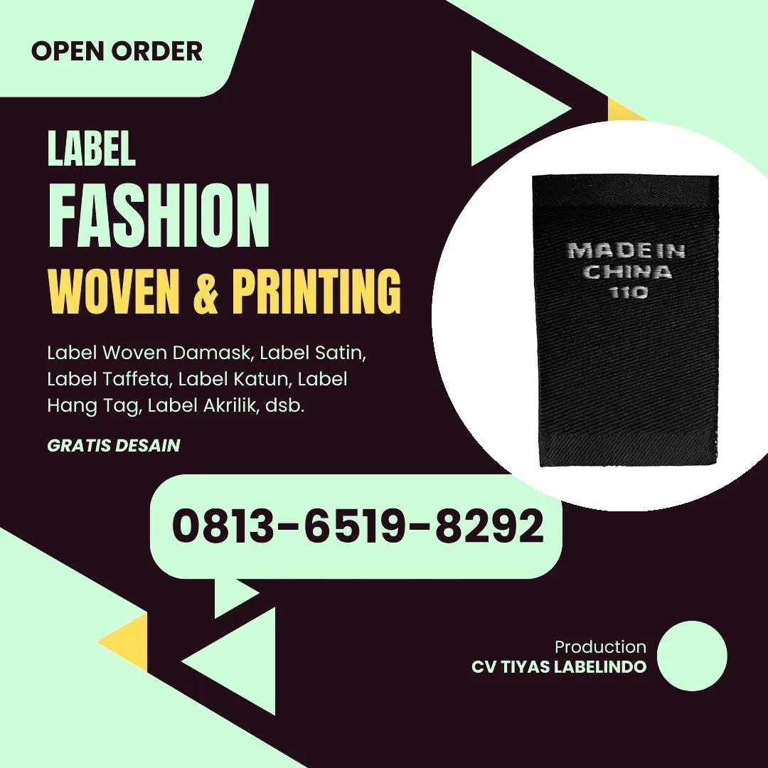 Cetak Label Baju di Pohuwato Gorontalo, Label Woven Pohuwato Gorontalo, Bikin Label Baju Pohuwato Gorontalo, Pembuatan Label Baju Pohuwato Gorontalo, Pesan Label Merk Baju Pohuwato Gorontalo Cetak Label Pohuwato Gorontalo, Label Baju Terdekat Pohuwato Gorontalo