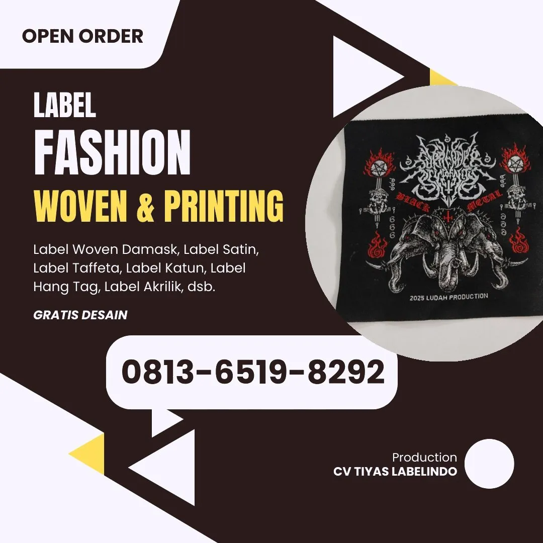 Cetak Label Baju Batang Hari Jambi, 0813-6519-8292 (WA)
