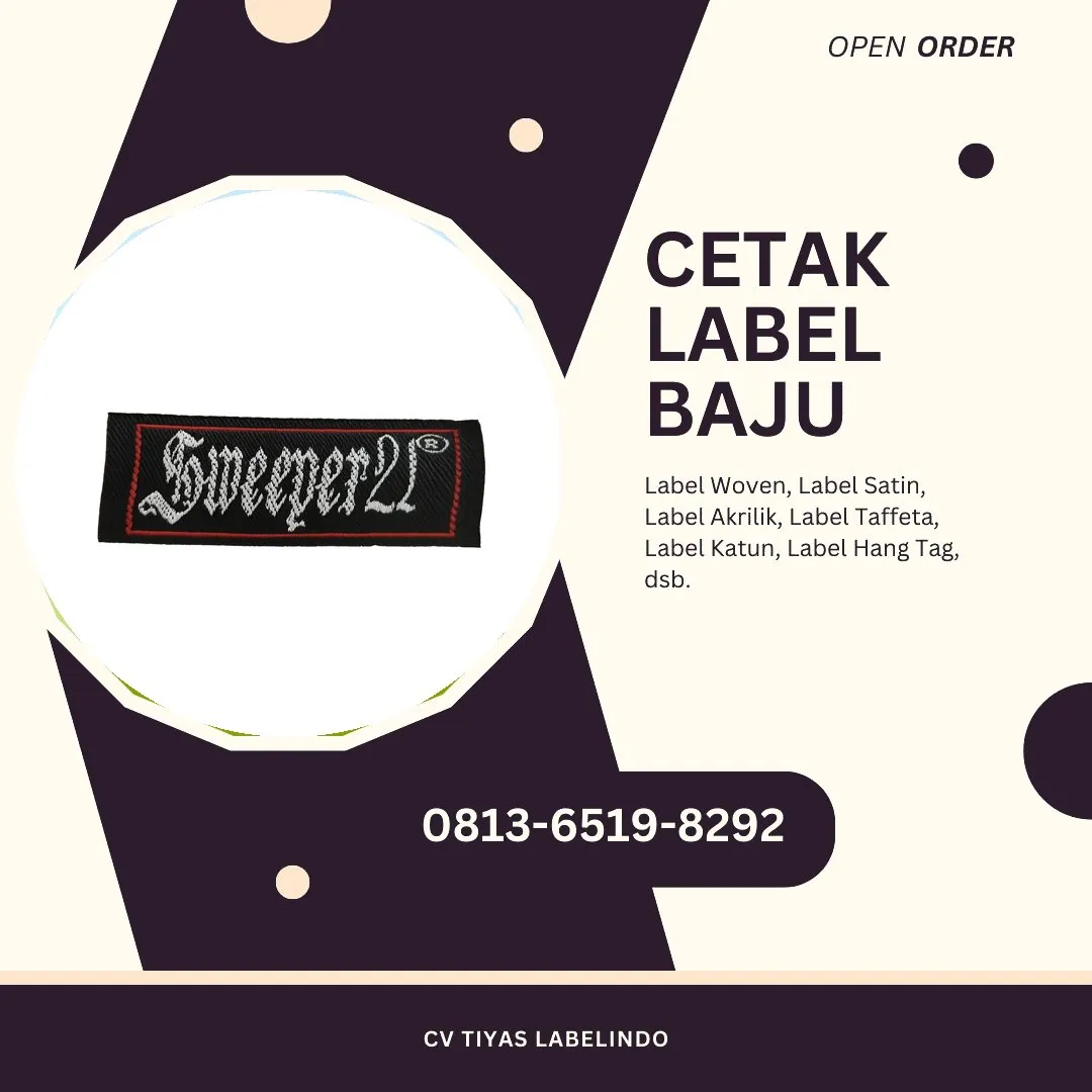 Cetak Label Baju Bungo Jambi, 0813-6519-8292 (WA)