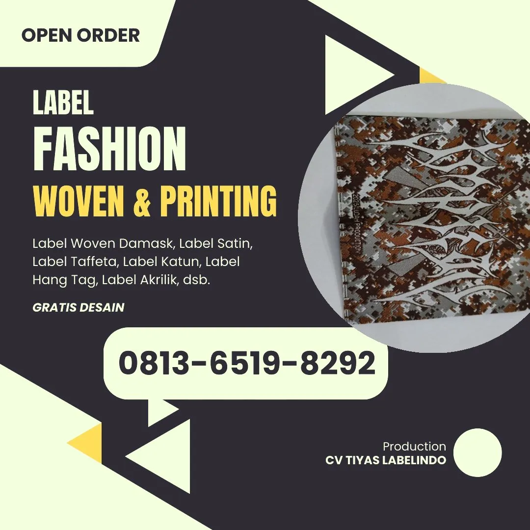 Cetak Label Baju di Bungo Jambi, Label Woven Bungo Jambi, Bikin Label Baju Bungo Jambi, Pembuatan Label Baju Bungo Jambi, Pesan Label Merk Baju Bungo Jambi Cetak Label Bungo Jambi, Label Baju Terdekat Bungo Jambi
