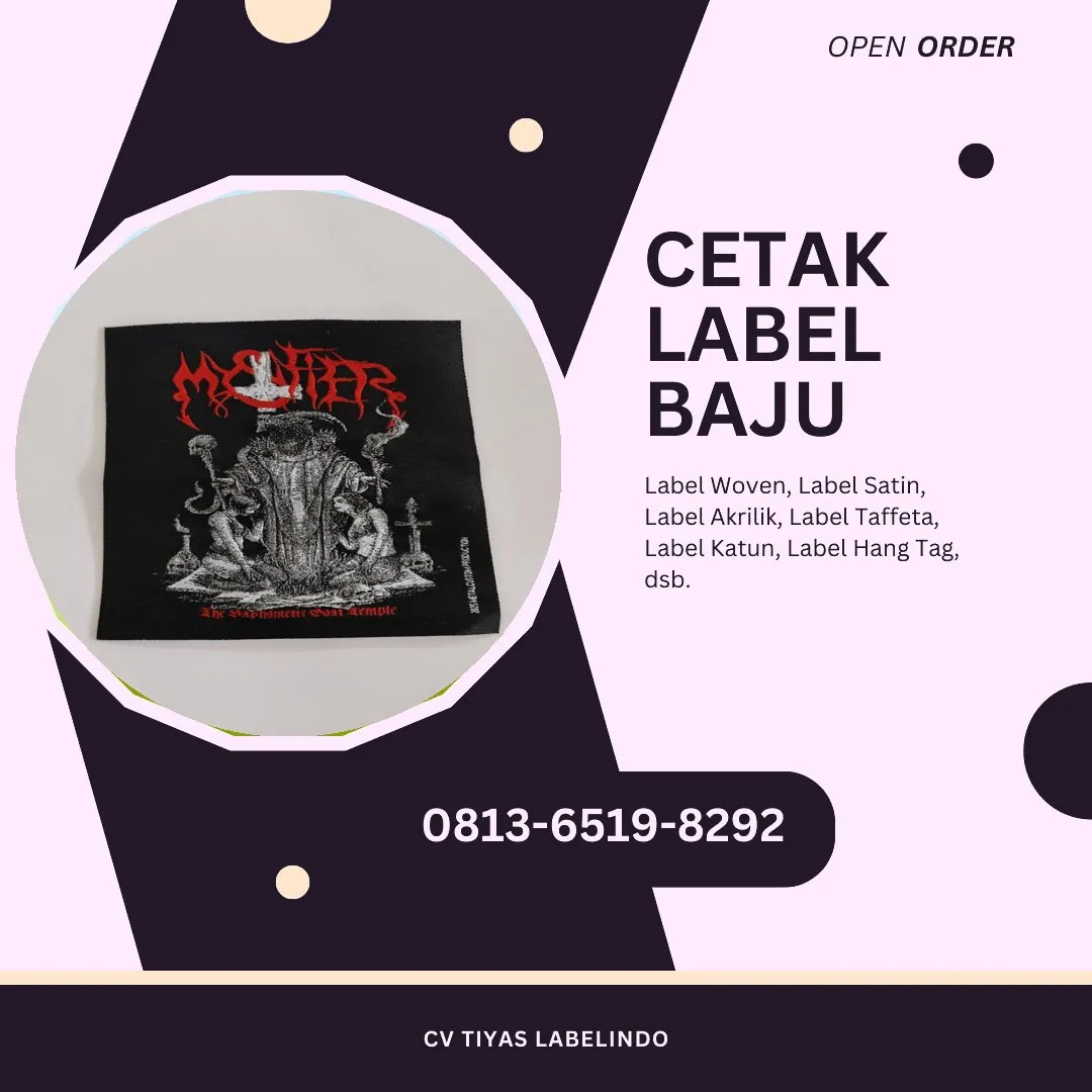 Cetak Label Baju Sarolangun Jambi, 0813-6519-8292 (WA)