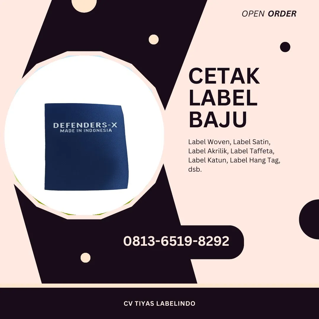 Cetak Label Baju Jambi, 0813-6519-8292 (WA)