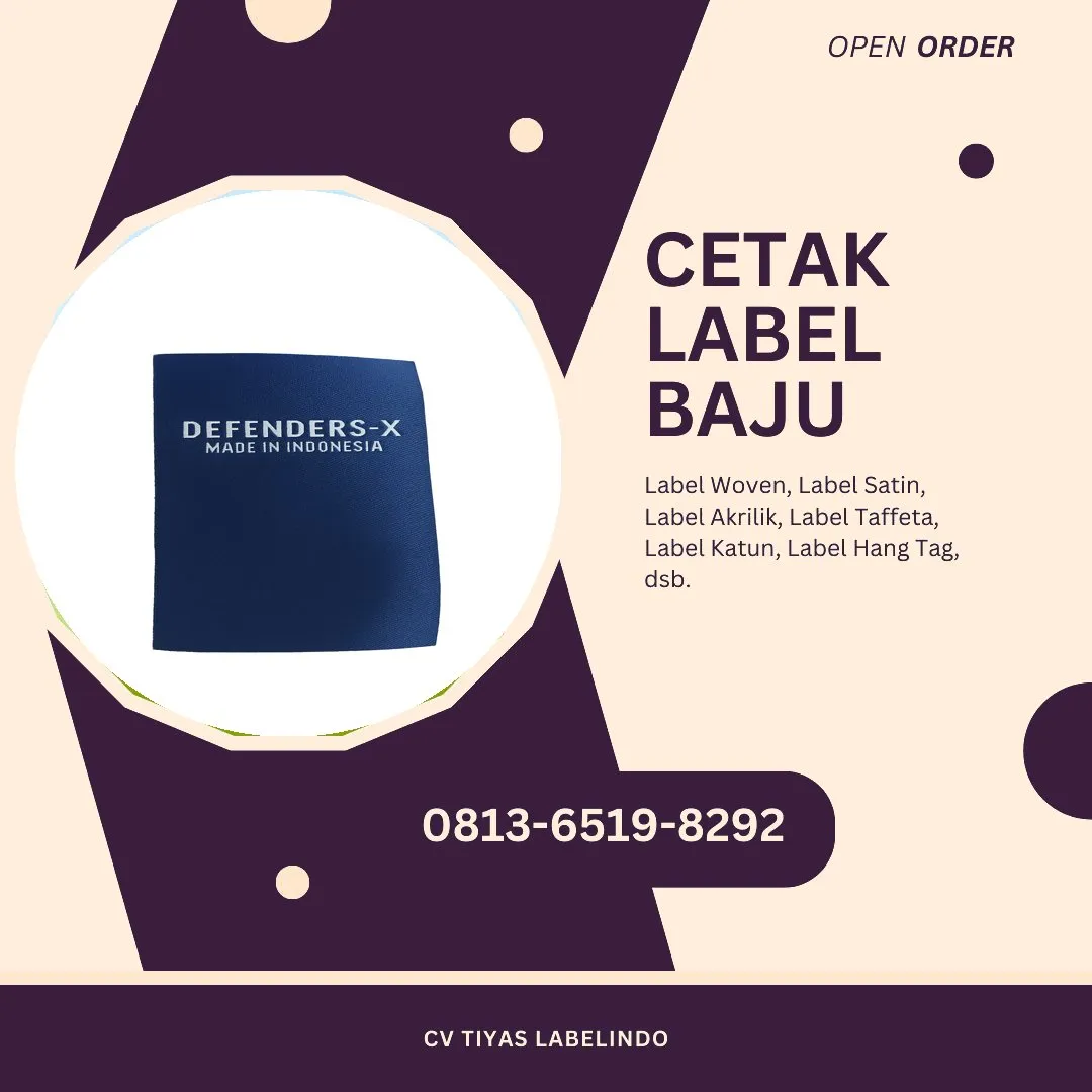 Cetak Label Baju Melawi, 0813-6519-8292 (WA)