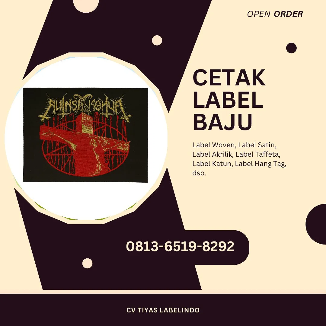 Cetak Label Baju Sintang, 0813-6519-8292 (WA)