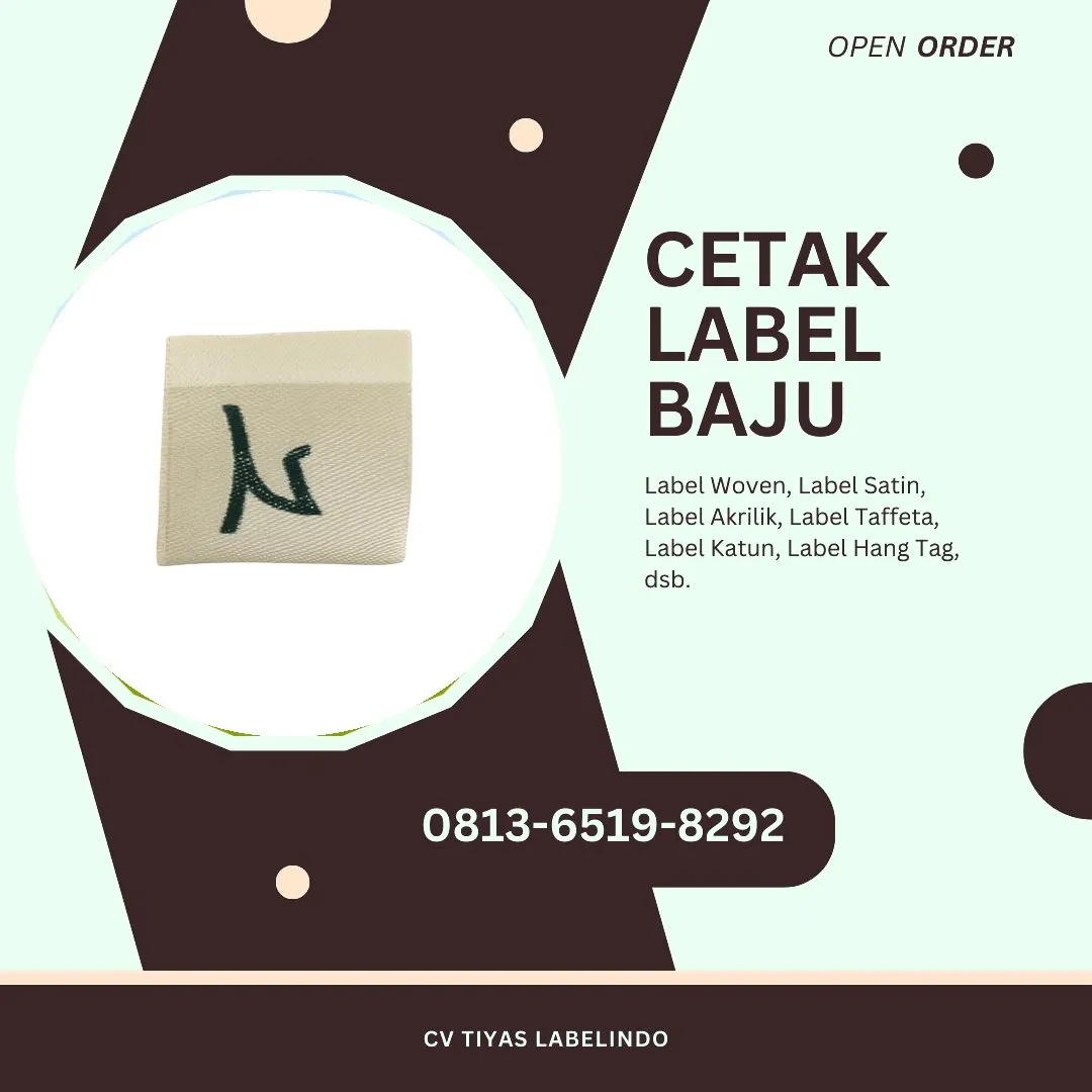 Cetak Label Baju Pontianak, 0813-6519-8292 (WA)